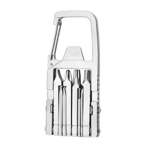 【Father's Day Gift】Joytutus Mini Multitool Keychain, Portable Pocket Tool with Needle Nose Pliers, Screwdriver, Bottle Opener, Phone Holder & Carabiner, EDC Tool for Car Repair, Camping & Travel