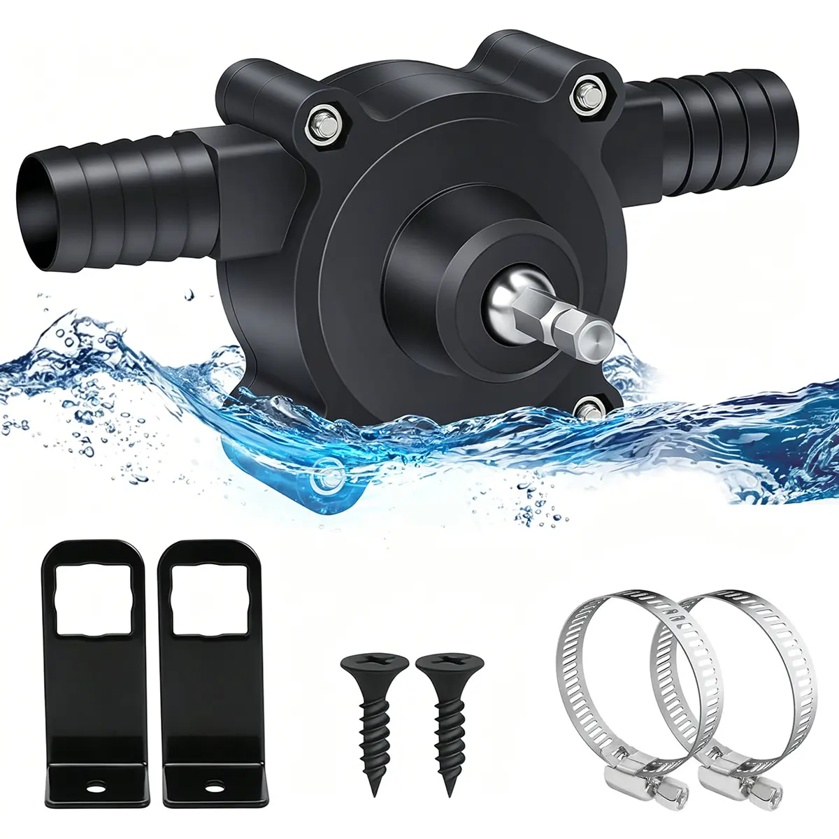 Fathers Day Gifts Electric Drill Pump for Water Gasoline Oil Diesels Fluid Transfer Pump Mini Hand Self-Priming Quick Pumping Speed portable Fathersdaygift