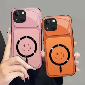 Winking Smiley MagSafe Compatible Case with Glossy Camera Lens Protection  for [iPhone 13] 952