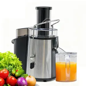 3 Inch Electric Juicer Machine, Centrifugal Juicer with Wide Feed Chute for Whole Fruits and Vegetables, Easy to Clean, Silver