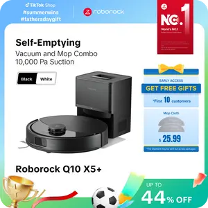 [SaleLink] Roborock Q10 X5+ Robot Vacuum and Mop, Self-Emptying, 10,000Pa Suction, Hands-Free Cleaning for up to 7 Weeks, Obstacle Avoidance, LiDAR Navigation, No-Go Zones, Cordless Rechargeable #summerwins #fathersdaygift