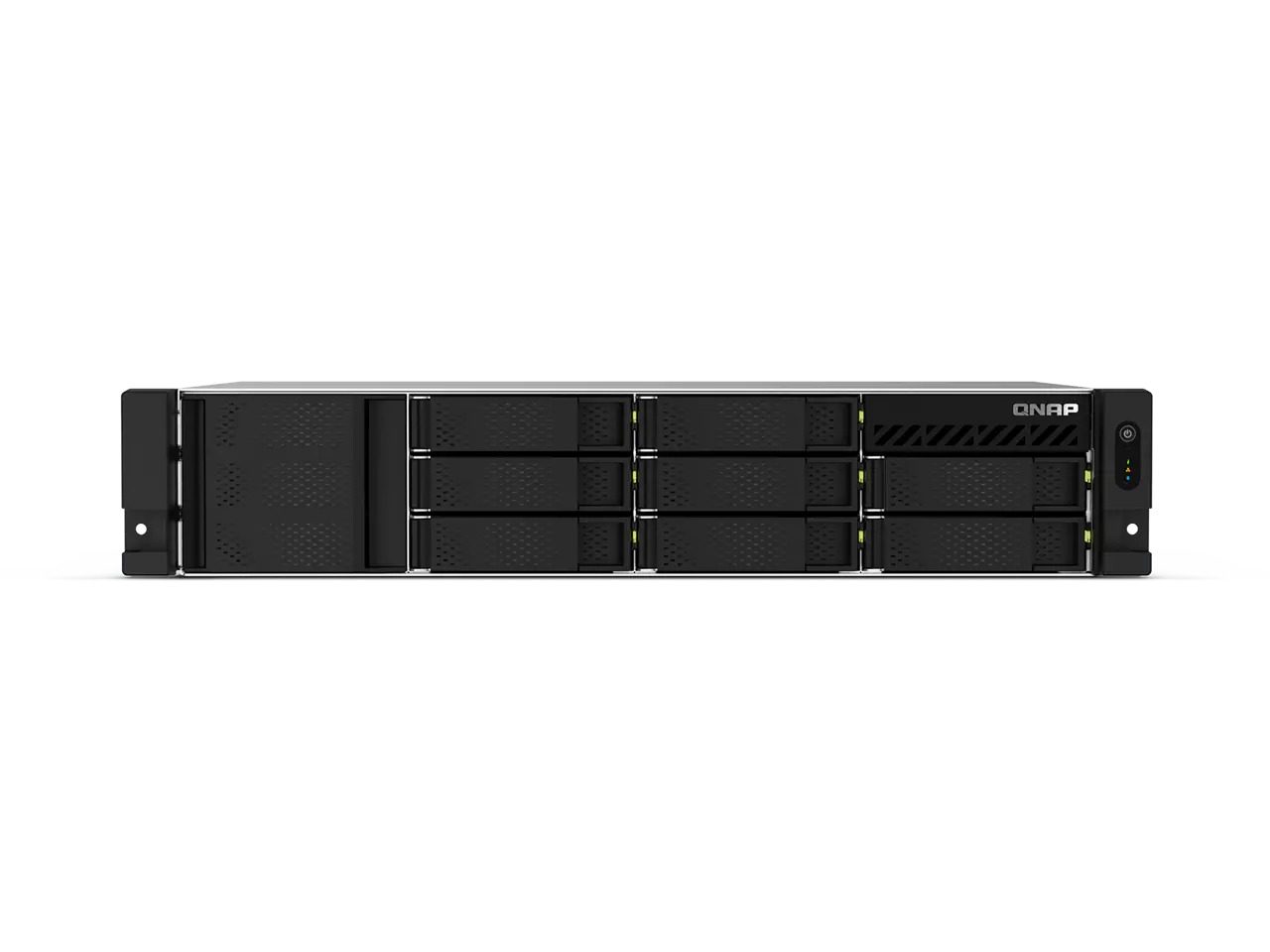 QNAP 2U 8-Bay Short Depth Rackmount NAS - Intel Celeron N5095 - 8GB Ram - Redundant PSU  TS-864EU-RP-8G