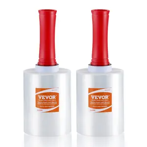 Spring new arrivals Stretch Film, 5 inches x 1000 feet, 2 Pack, 80 Gauge Industrial Strength Clear Durable Stretch Wrap Roll, Heavy Duty Shrink Film Stretch Wrap with Handles for Pallet Wrapping Shipping Moving