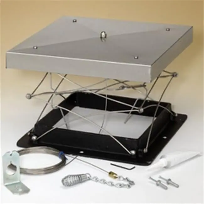 Cast Aluminum Lock-Top 9115 Chimney Damper & Cap, 8"x17" Size, Energy Efficient Non-Restrictive Ventilation Part, Easy Opening/Closing, Facilitates Easy Chimney Cleaning, 8" X 17"