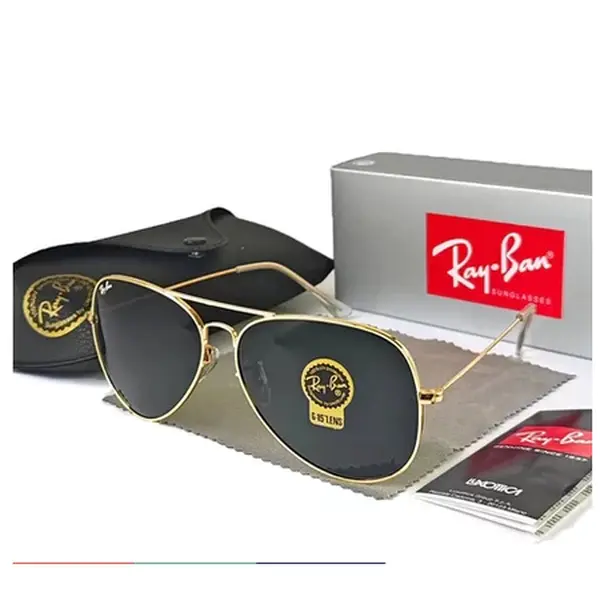Ray-Ban Sunglasses for Men Women Classic Black Square Frame Outdoor Driving Fashion Shades