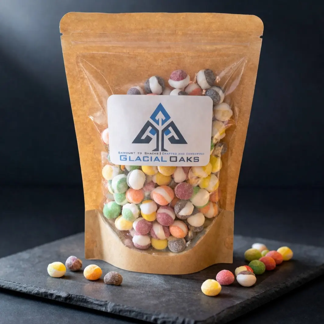 Sugar-Based Freeze-Dried Sour Skittles, Crunchy Candy Snack for Sweet-Sour Flavor Lovers