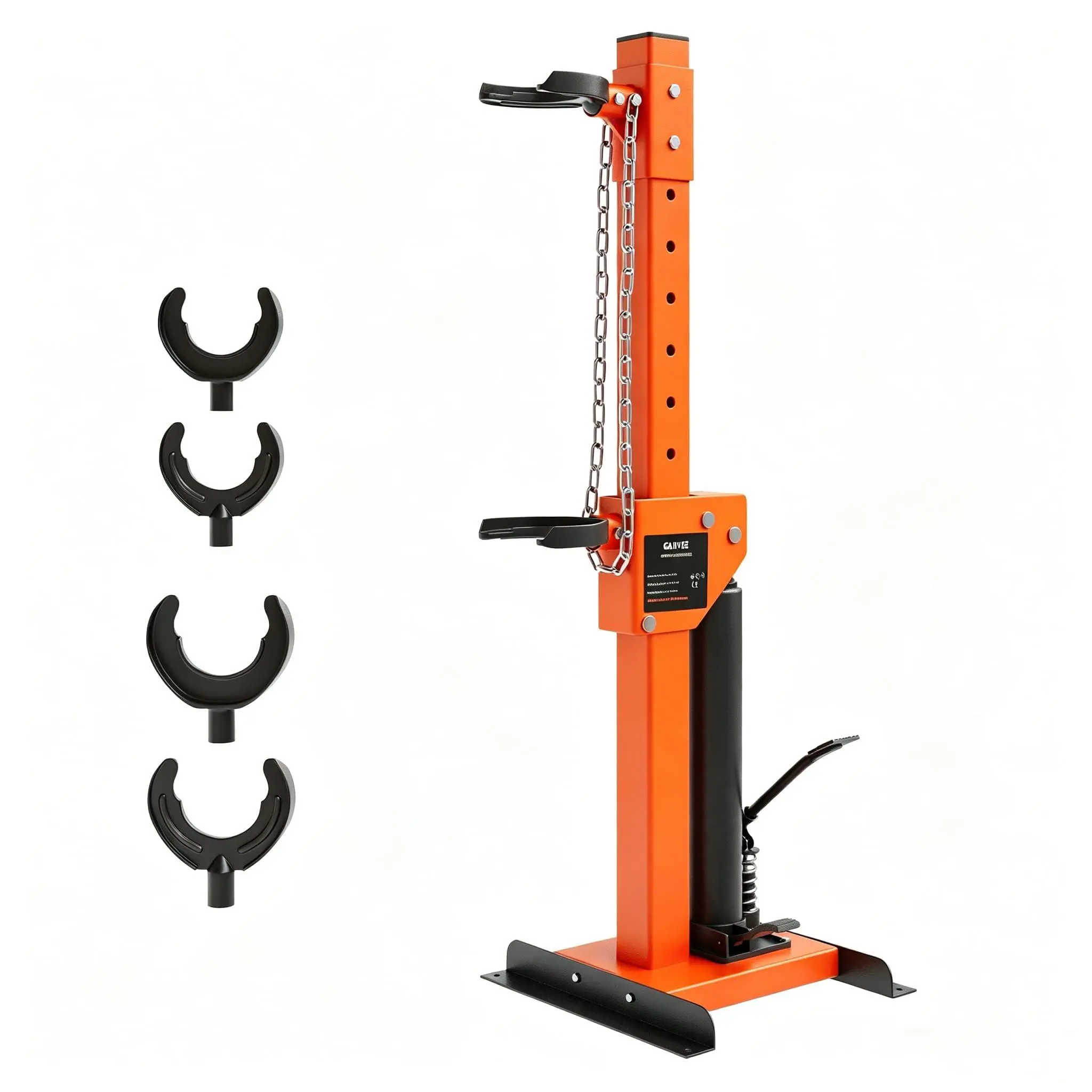 GAOMON Hydraulic Coil Spring Compressor Foot-Operated Car SUV Truck Tool，Orange coil spring compressor tool, cars suvs trucks, professional equipment for workshop home diy auto maintenance