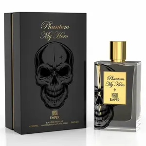 Emper Phantom My Hero Eau De Parfum for Men 100Ml - Bold Mysterious Fragrance with Dark Chocolate & Caramel Notes in Elegant Skull-Adorned Black Box