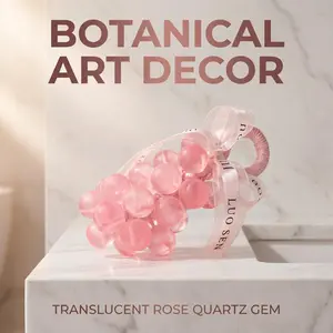 Pink Crystal Grape Soap on a Rope - Aesthetic Floral Bath ASMR Gift
