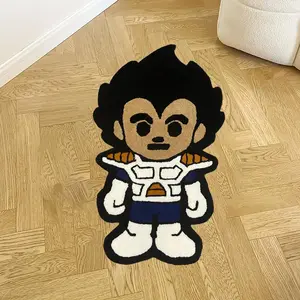 Cartoon Character Pattern Floor Mat, Cute Soft Plush Mat, Washable Indoor Mat for Home Living Room Bedroom Decor, Cartoon Pattern Rug