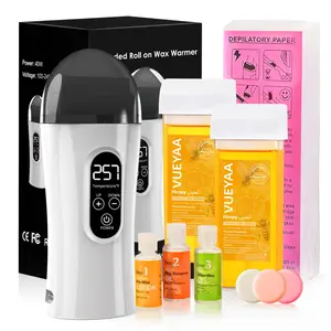 Roll-On Waxing Kit for Women, Digital Wax Warmer & Refill Set for Smooth At-Home Hair Removal, Gentle Body Care