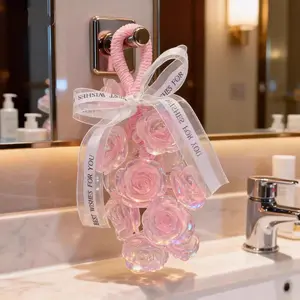 Crystal Rose Soap Set of 15, Handmade with Natural Essential Oils, Gentle Cleansing & Moisturizing, Fun Design, Gift Box, Body Care Essentials, Perfect for Gifting