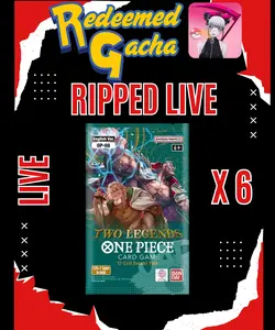 6x One Piece TCG OP-08 ENGLISH Booster Packs - RIPPED LIVE - Two Legends