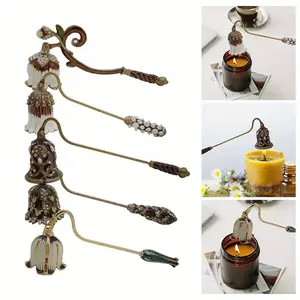 1pc Candle Extinguisher, Retro Candle Extinguisher Decor Ornaments Metal White Style B