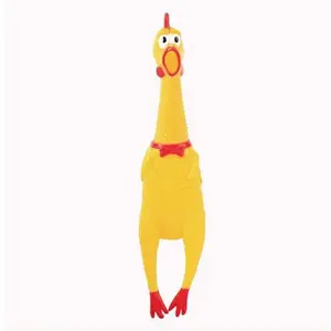 1-pieces squeaky chicken, screaming chicken, squawking chicken, venting chicken, despairing chicken, squeezing chicken, cooing chicken toys, Portable Outdoor pet dog toys, game props