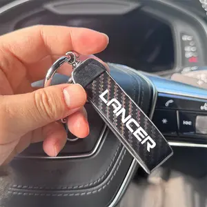 Mitsubishi Lancer Luxury Lite Carbon Fiber Keychain Car Key Protector Available in Multiple Colors, Compatible with All Keys, Stylish Automotive Accessory Car Key Chains, Car Key Accessories