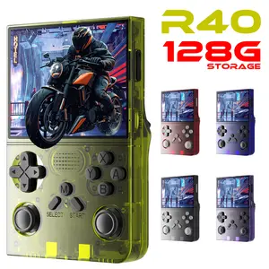R40 MAX Retro Handheld Game Console - 128GB Preinstalled 20,000+ Games, 3.5" IPS HD Screen Portable Video Game Console, Support 30+ Emulators, Best Birthday Gift for Men/Boys Cable Charging