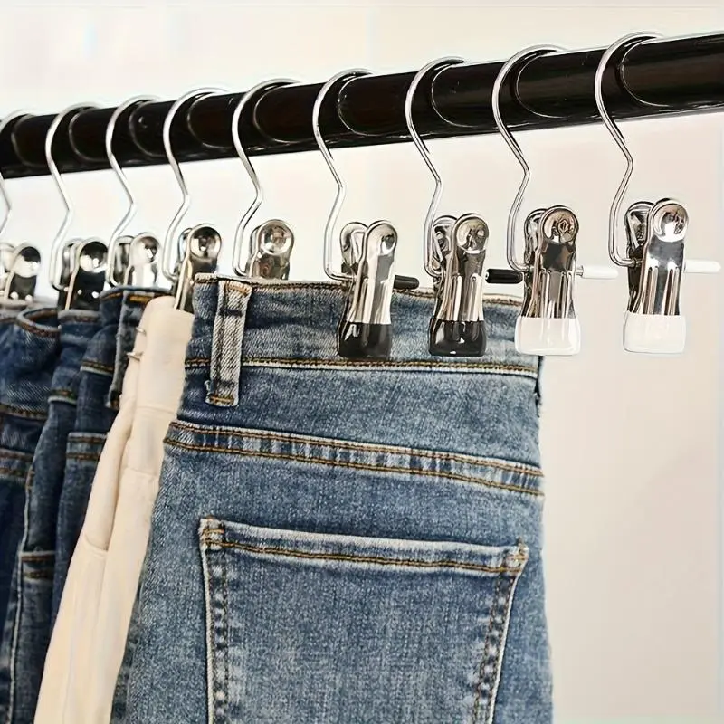 Hook, multi-purpose three hook, used for hanging scarves, pants, towels, socks, etc., clothing clips, Pants Hanger, Multifunctional Clothes Hanger