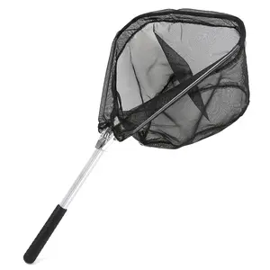 Foldable Aluminum Alloy Fishing Net, 50cm Extendable Handle, Durable Nylon Fish Friendly Mesh, Perfect Gift for Women/mothers/fathers Day, Fishing Accessories, Fishing Tackle, Fishing Tools, Fishing Equipment
