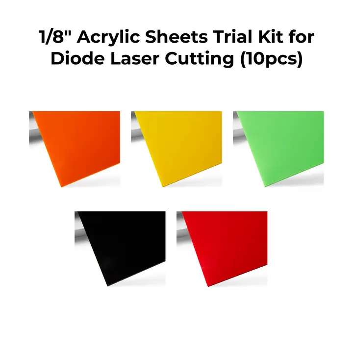 xTool Selectec 1/8" Acrylic Sheets Trial Kit for Diode Laser Cutting (10pcs)