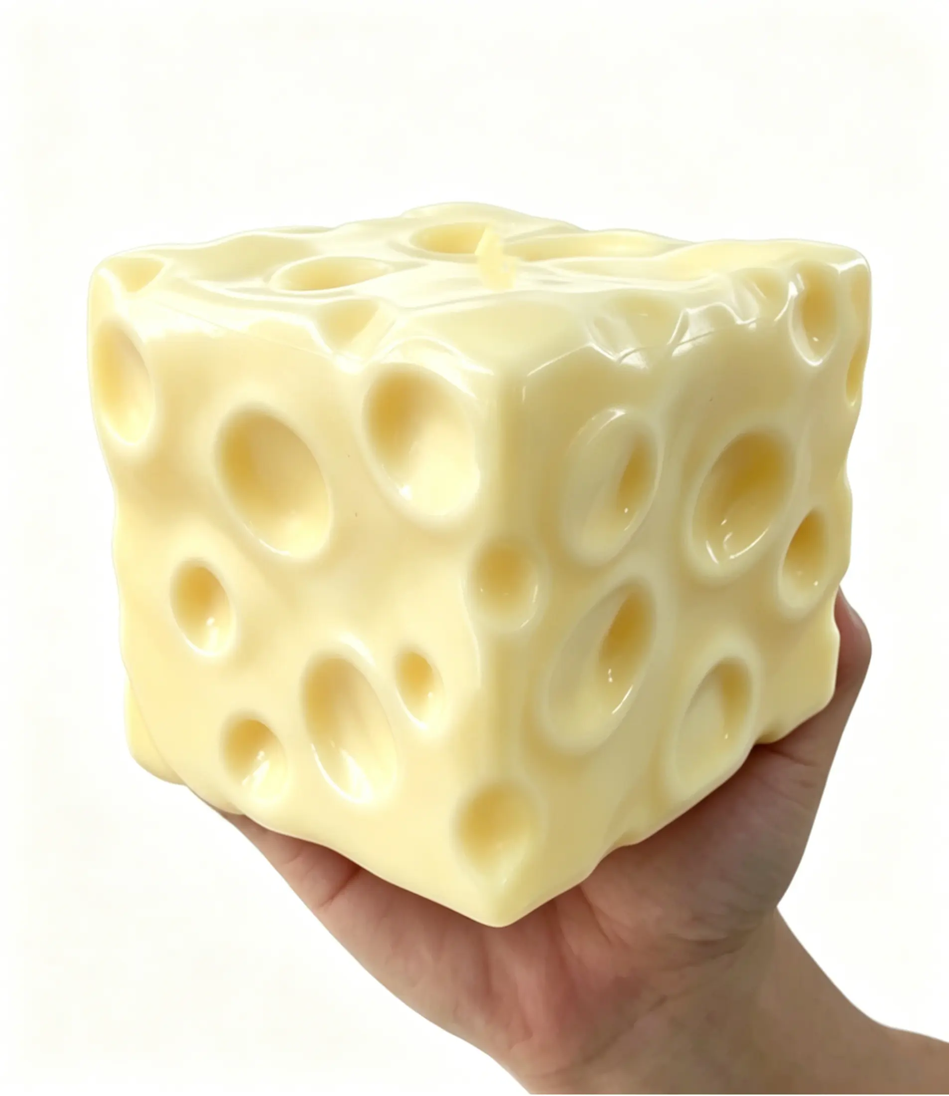 Viral Giant Cheese Squishy Toy, Heavy Stress Relief Fidget for Adults, Soft ASMR Sensory Squeeze Toy& Squeezing (6/7cm)