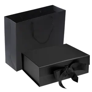 Luxury Magnetic Gift Box with Lid, Ribbon, Optional Gift Bag, Three Sizes Available, Perfect for Christmas, New Year, Valentine's Day, Weddings, Birthdays, Gift Wrapping