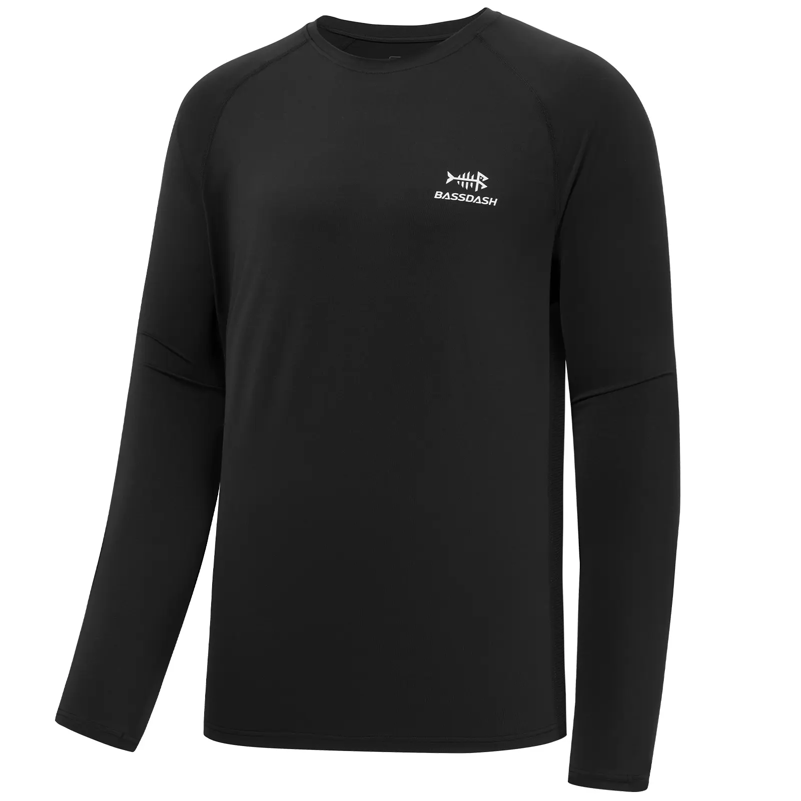 BASSDASH Men’s Fish Graphic UPF 50+ Long Sleeve Fishing Shirts Sun Protection Breathable Moisture Wicking T-Shirt