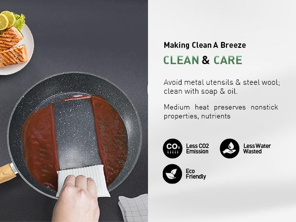 Kitchen Academy Granite Pots and Pans Set Non Stick, 12 Piece Cast Induction Cookware Set, Black Nonstick Kitchen Cooking Set w/Frying Pans & Saucepans(PFOS,PFOA,PFAS,PTFE Free)