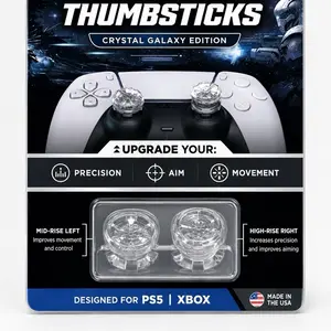 PS5 (Xbox compatible) CLEAR Controller grips Rise Non-Slip Rubber Compound for Enhanced Accuracy & Comfort | No sweat!