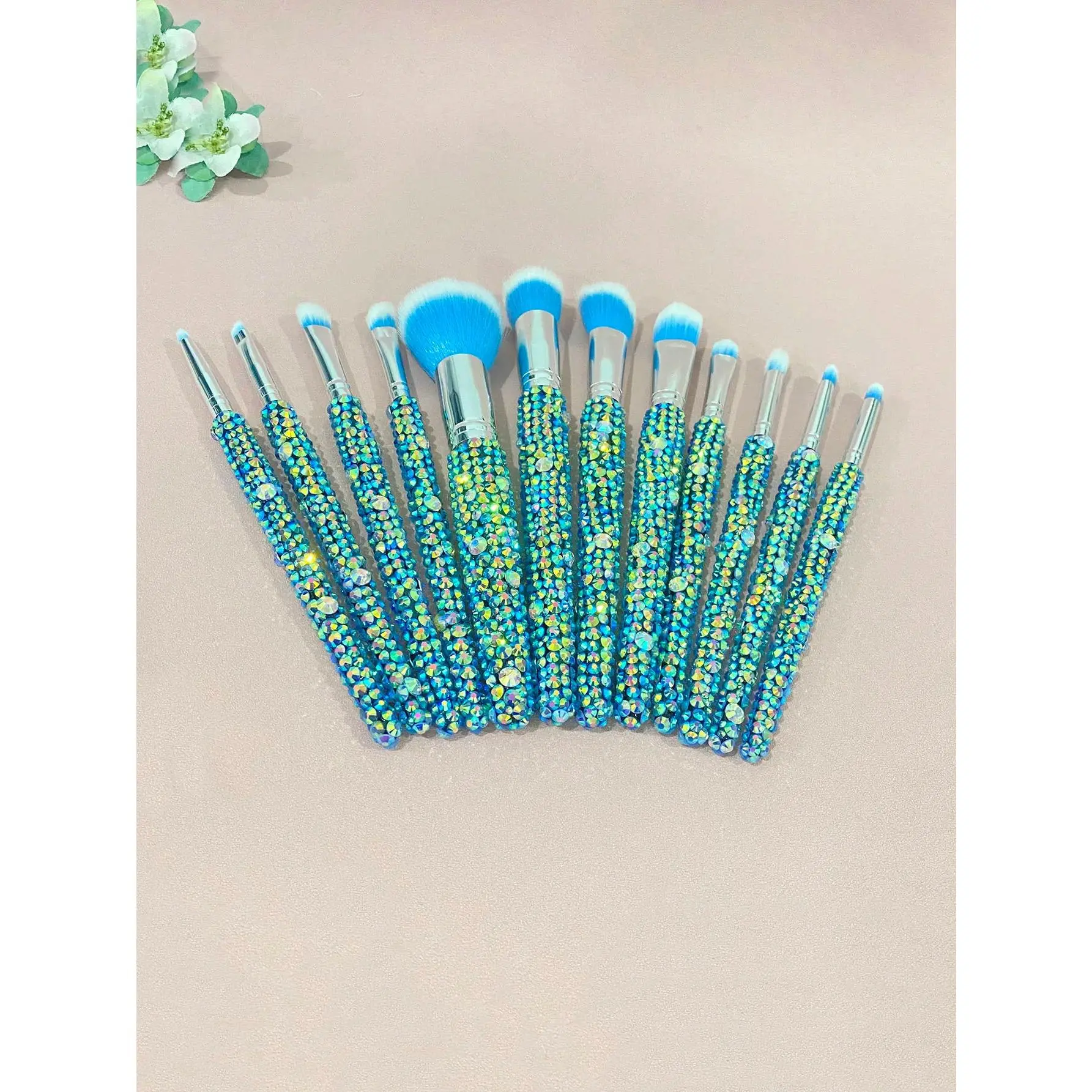Diamond-encrusted Makeup Brush, Foundation Blush, Repair Capacity, Concealer, New,Makeup Brush Set ,12Pcs