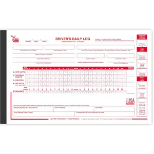 Daily Log Books for Truck Drivers with 7 & 8 Day Recap 35 Sets Forms Per Log Book 2-Ply Carbonless 5.5"x8.5" DOT FMCSA Compliant Easy Tear-Out 1 Pack