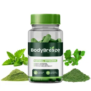 BodyBreeze Internal Body Deodorizer - 30 Capsules for Odor Control Full Body Detox & Gut Health Support with Chlorophyll Natural Odor Eliminator Cosmetic - Antioxidant Dietary Supplement