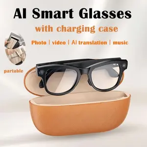 2026 New AI Smart Glasses with Camera Video Recording Bluetooth Call Voice Translation HD Sunglasses for Men and Women Wearable Smart Glasses