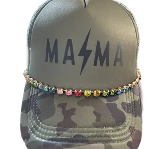 MAMA Lightning Trucker - Jewel Candy Edition Camo Hat with Colorful Bead Trim