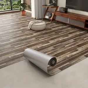 Self-adhesive floor roll, PVC floor mat, retro wood grain floor sticker, peel and stick vinyl flooring, waterproof non-slip floor tiles, floor and wallration, home decor, 40cm*300cm