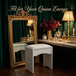 Multi-Use Vanity Stool – Perfect As Dressing Chair, Piano Bench, Or Bedroom Footrest