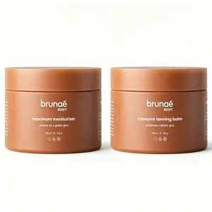 Brunaé Body 2-Piece Self-Tanning Kit – Maximum Moisturiser Prep Cream & Intensive Tanning Balm for Natural Golden Sun-Kissed Glow, Non-Streaky, Hydrating Self Tanner Suitable for All Skin Types