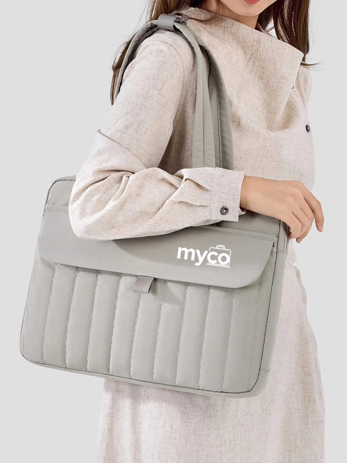 Slim Eco Briefcase for Women Under 16 Inches, Lightweight and Casual Laptop Bag for Work or Travel, Stylish Work Bag, Fashionable Bags, Includes Adjustable Shoulder Strap