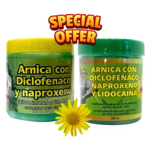 2 Pack Bundle Arnica Pomada Muscular 125 g + Arnica Extra Fuerte con Lidocaína 125 g, Arnica Massage Balm Set, Topical Cream for Daily Body Care, Smooth Texture for External Use Only