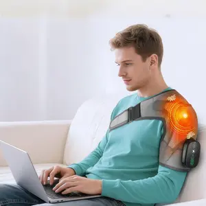 Two-In-One Electric Heating Pad Shoulder Support Massager, USB Charging, Heated Shoulder Massage Machine, Office Relaxation Care Device, Portable Heating Pad