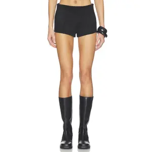 superdown Jessica Faux Suede Short In Black