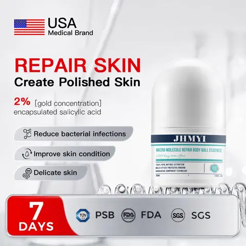 JHMYI Regular Edition Multi-Effect Repair Roller Serum - Micro-Molecular Essence with 2% Gold, Salicylic Acid for Youth, Roller-On for Spot Care, Even Out Tone & Texture (Skincare Serums & Essences)