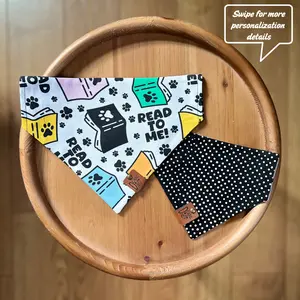 Read to Me / Reversible / Over-the-Collar / Pet Bandana