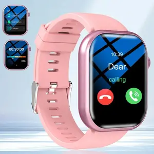 Men Women Smartwatch, Sports Watch Supports Wireless Calling, Call Reminder & Rejection, Message Notifications, Customizable Face, Compatible with iPhone Android, Electronic Watch
