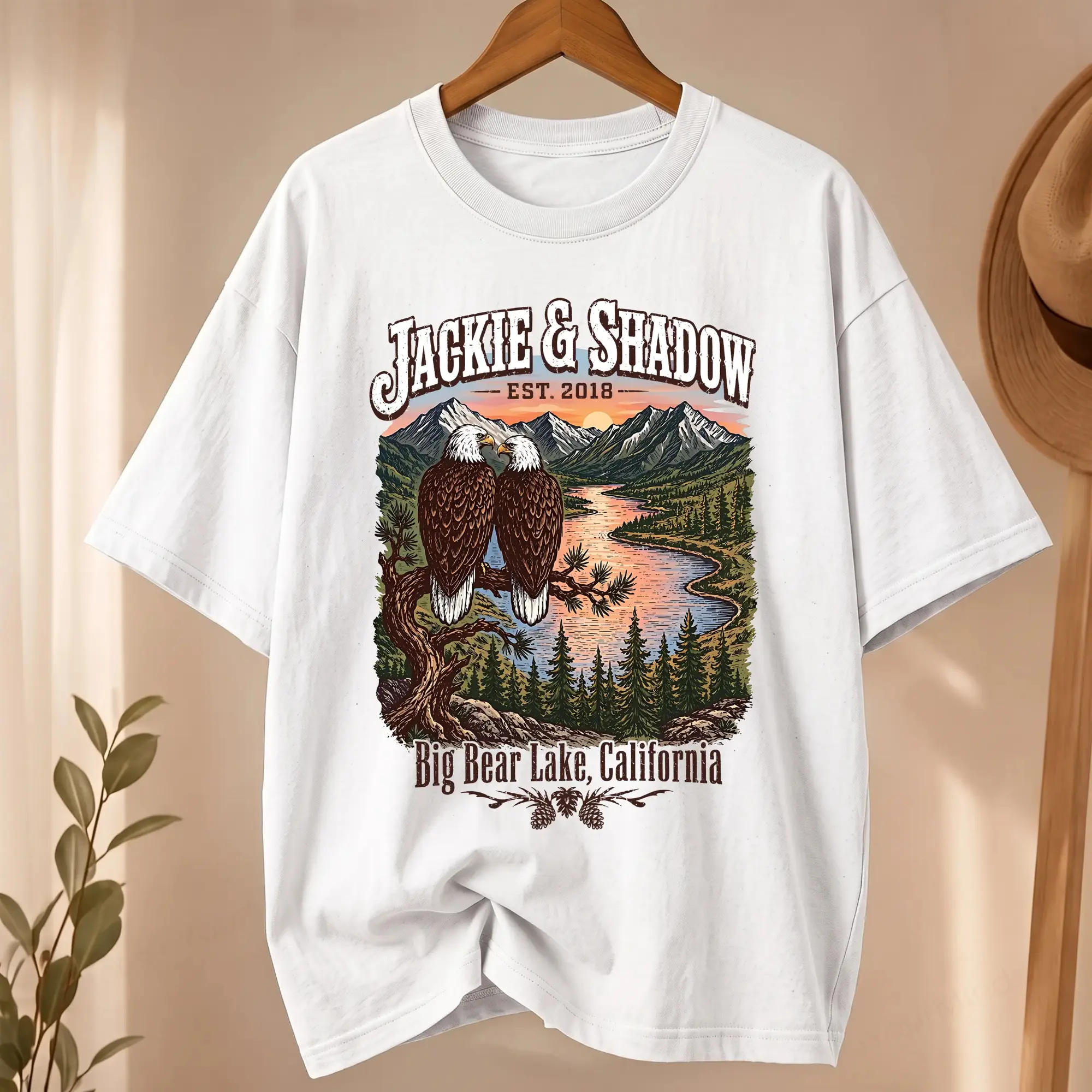 Jackie & Shadow Memorial T-Shirt, Forever Remembered Tribute Tee, Big Bear Lake California Vintage Mountain Shirt, In Loving Memory Gif
