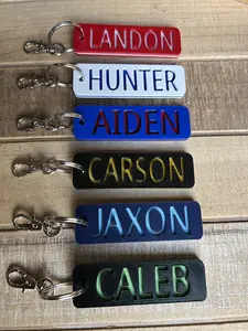 Name Keychain, Bag Tag, Luggage Tag, Backpack Tag or Zipper Pull - Choose your colors and names!