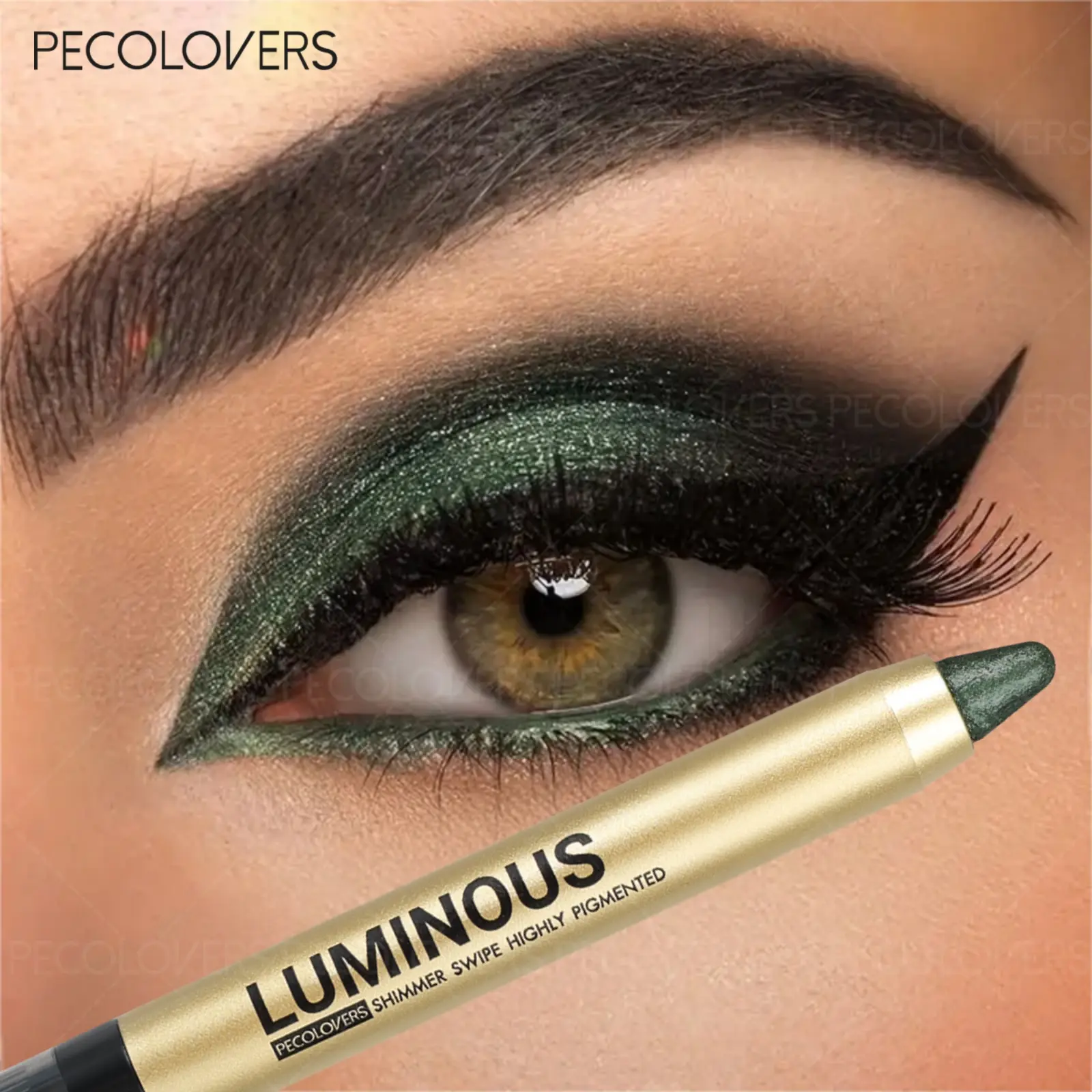 Shimmer Glitter Eyeshadow Pencil, Smudge-proof & Waterproof, Eye Brightener Stick, High Shine Finish, High Pigment, Sparkly Shimmer Eyeshadow, Highly Pigmented Makeup, Enhance Eye Makeup