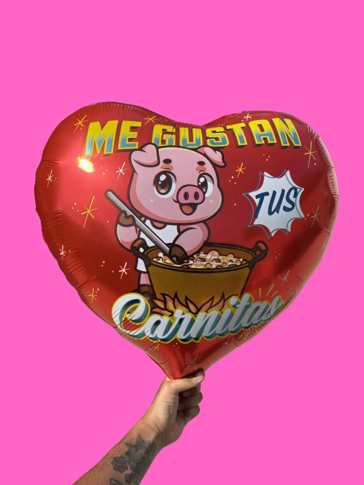 Me Gustan Tus Carnitas 24 inch mylar balloon