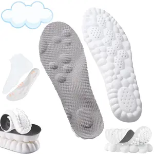 4D Cloud-Like Comfort Soles for Men - Soft Memory Foam Cushioning Insoles - Trim to Fit Steppers Insoles with Arch Support for Foot Pain Relief and Fatigue Reduction