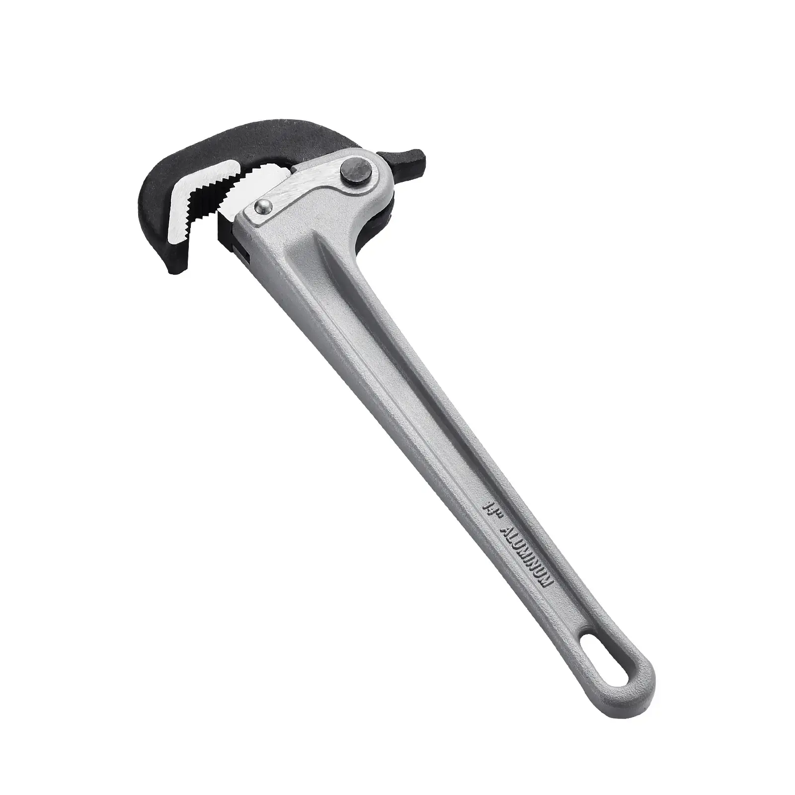 Pipe Wrench,  14" Aluminum Straight Pipe Wrench, Automatic Jaw Adjustment, Adjustable Plumbing Wrench, Easy to Carry, Ergonomic Handle, Hangable Design, for Water Pipes, Automotive Repairs